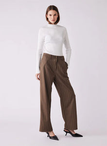 ESMAEE STUDIO TAILORED PANTS WALNUT PINSTRIPE