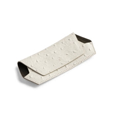 Load image into Gallery viewer, FOX &amp; LEO GLASSES CASE OSTRICH PRINT STONE
