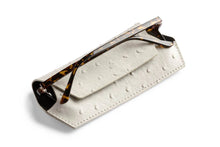 Load image into Gallery viewer, FOX &amp; LEO GLASSES CASE OSTRICH PRINT STONE
