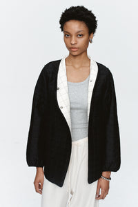 MARLE AGNES JACKET BLACK IVORY