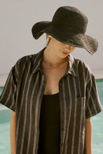 Load image into Gallery viewer, MARLOW AMALFI WIDE BRIM HAT BLACK
