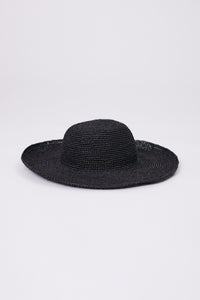 MARLOW AMALFI WIDE BRIM HAT BLACK