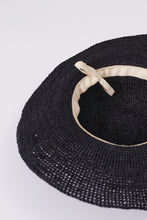 Load image into Gallery viewer, MARLOW AMALFI WIDE BRIM HAT BLACK
