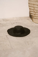 Load image into Gallery viewer, MARLOW AMALFI WIDE BRIM HAT BLACK
