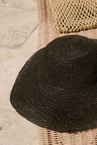 MARLOW AMALFI WIDE BRIM HAT BLACK