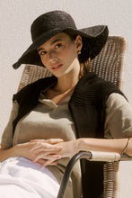 Load image into Gallery viewer, MARLOW AMALFI WIDE BRIM HAT BLACK
