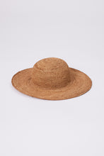 Load image into Gallery viewer, MARLOW AMALFI WIDE BRIM HAT TEA
