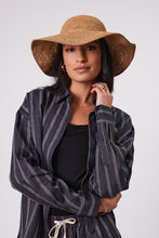 Load image into Gallery viewer, MARLOW AMALFI WIDE BRIM HAT TEA
