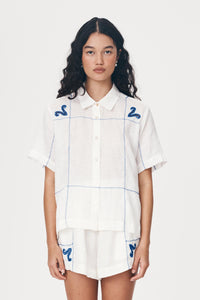 ROWIE ARIES LINEN SHIRT BONE