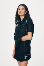 Load image into Gallery viewer, ROWIE ARIES LINEN SHIRT NOIR
