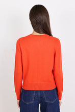 Load image into Gallery viewer, ARRIVING 12.8 | STORIES BE TOLD BLOOD ORANGE SOFT FINE GAUGE CREWNWCK CARDIGAN
