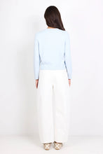 Load image into Gallery viewer, STORIES BE TOLD AUTOGRAPH ICE BLUE SOFT FINE GAUGE CREW NECK CARDIGAN
