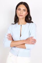 Load image into Gallery viewer, STORIES BE TOLD AUTOGRAPH ICE BLUE SOFT FINE GAUGE CREW NECK CARDIGAN
