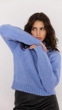 Load image into Gallery viewer, MINK PINK AVERY FLUFFY SWEATER CORN BLUE
