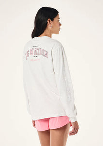 P.E NATION BASE LS TEE GREYMARLE
