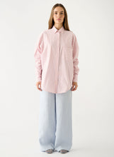 Load image into Gallery viewer, ESMAEE BAYVIEW STRIPE SHIRT PINK STRIPE
