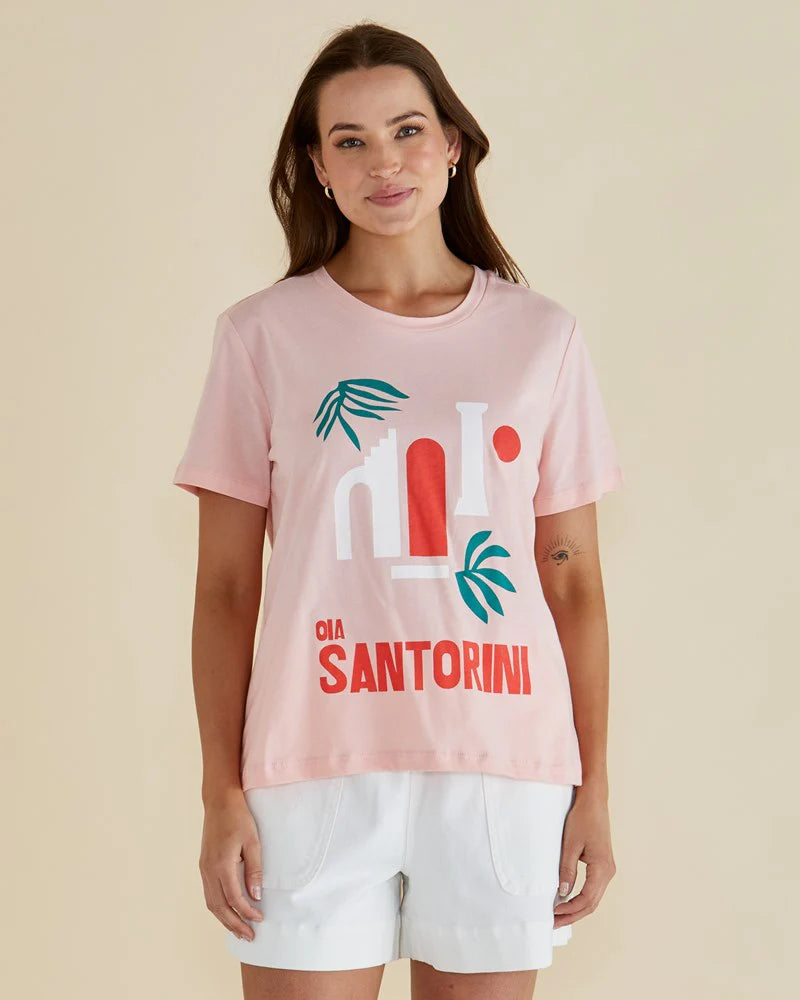 BETTY BASICS ELLIA CREW TEE SANTORINI