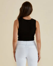 Load image into Gallery viewer, BETTY BASICS FRANCIS RIB TANK BLACK
