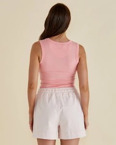 BETTY BASICS FRANCIS RIB TANK PEACH