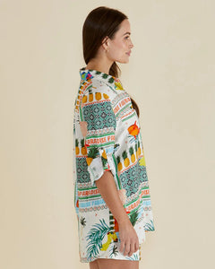 BETTY BASICS MILLS SHIRT PARADISE PRINT