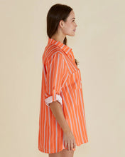 Load image into Gallery viewer, BETTY BASICS MILLS SHIRT PEACH STRIPE

