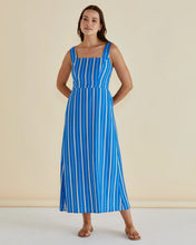 Load image into Gallery viewer, BETTY BASICS TEGAN MIDI DRESS BLUE STRIPE
