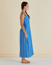 Load image into Gallery viewer, BETTY BASICS TEGAN MIDI DRESS BLUE STRIPE
