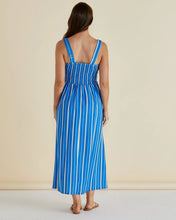 Load image into Gallery viewer, BETTY BASICS TEGAN MIDI DRESS BLUE STRIPE
