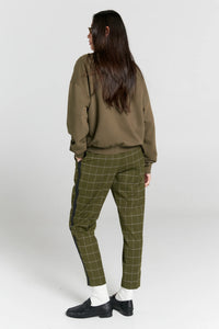 KAREN WALKER RUNAWAY GIRL ORGANIC SWEATSHIRT HUNTER GREEN