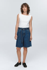 MARLE BELTED JEAN SHORTS