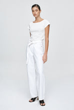Load image into Gallery viewer, MARLE BELTED WIDE LEG JEAN BLANC
