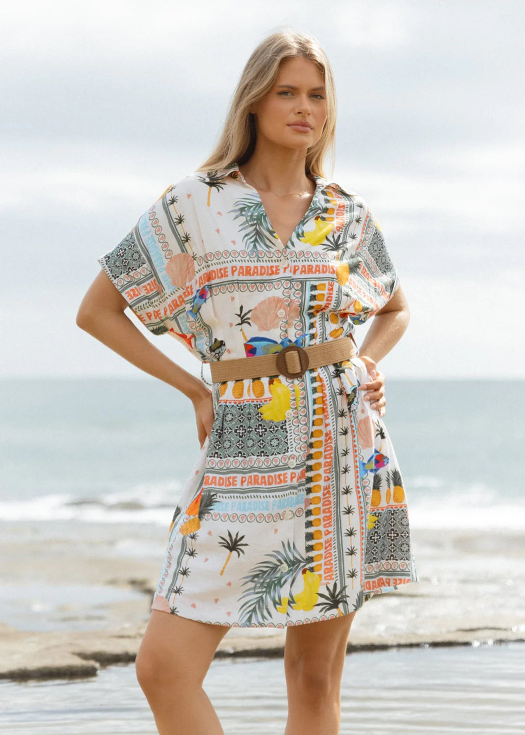 BETTY BASICS ARCHER DRESS PARADISE PRINT