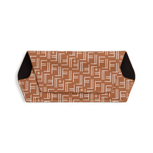 Load image into Gallery viewer, FOX &amp; LEO GLASSES CASE VEGAN LEATHER TAN PRINT
