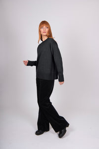 BRIDGE & LORD RELAXED BOXY JUMPER FOREST