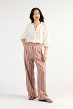 Load image into Gallery viewer, TUESDAY BOYFRIEND PANT ROSEWOOD STRIPE
