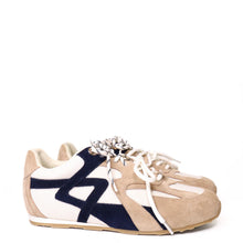 Load image into Gallery viewer, KATHRYN WILSON BELLA SNEAKER STONE/BEIGE/NAVY

