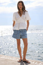 Load image into Gallery viewer, IVY + JACK KINDLY MID BLUE POCKET FRONT DENIM SHORTS

