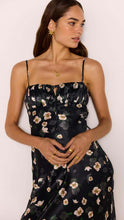 Load image into Gallery viewer, MINK PINK ELINOR BIAS MIDI DRESS BLACK FLORAL
