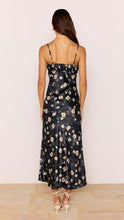 Load image into Gallery viewer, MINK PINK ELINOR BIAS MIDI DRESS BLACK FLORAL
