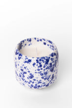 Load image into Gallery viewer, FLO'S HOME BLUE SPLASH GLAZED CERAMIC SOY WAX CANDLE
