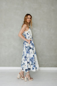 MAZU MATCHLESS DRESS BLUE FLORAL