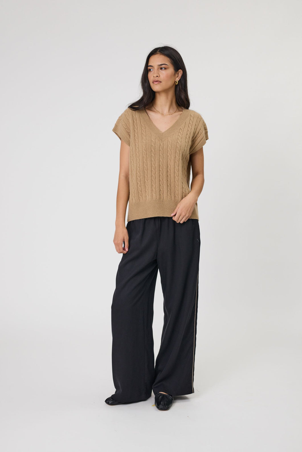 MARLOW LEGION SIDE STRIPE PANT BLACK