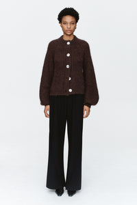 MARLE CAIT CARDIGAN CHOCOLATE