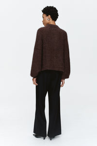 MARLE CAIT CARDIGAN CHOCOLATE