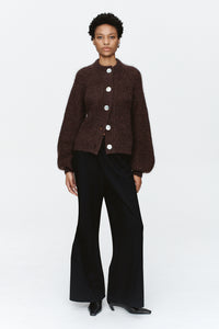 MARLE CAIT CARDIGAN CHOCOLATE