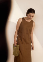 Load image into Gallery viewer, MARLOW FLORENCE LINEN DRESS BURNT UMBER
