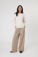 Load image into Gallery viewer, MARLOW COPENHAGEN CABLE KNIT CREW ECRU
