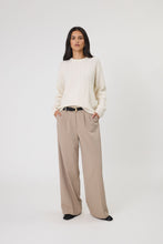 Load image into Gallery viewer, MARLOW COPENHAGEN CABLE KNIT CREW ECRU
