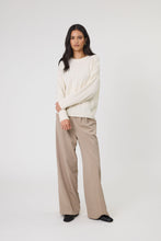Load image into Gallery viewer, MARLOW COPENHAGEN CABLE KNIT CREW ECRU
