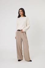 Load image into Gallery viewer, MARLOW COPENHAGEN CABLE KNIT CREW ECRU
